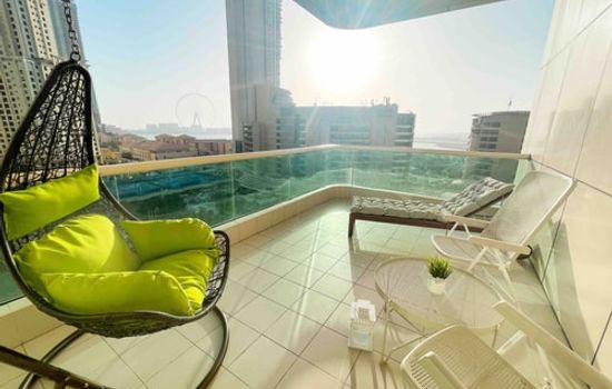 Studio in JBR, SEA view, POOL, Large Terrace