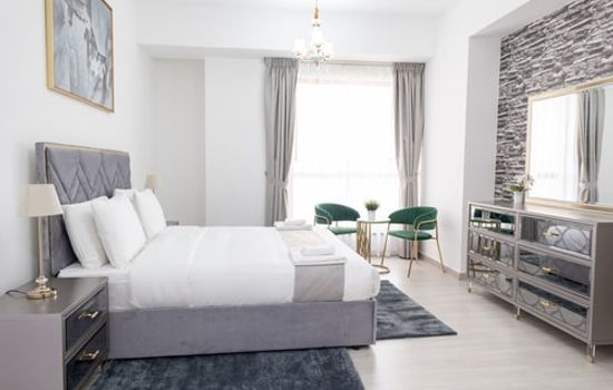 Deluxe furnished 3BR on JBR with Balcony