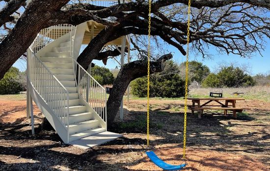 Stairwell to tree House and swingh