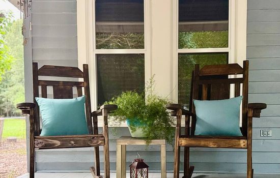 Front porch swinging