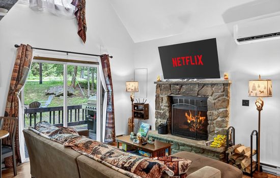 enjoy sitting down on the beautiful cozy sectional sofa and enjoying a glass of wine