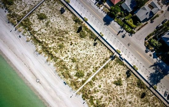 Walkway from the beach to our home