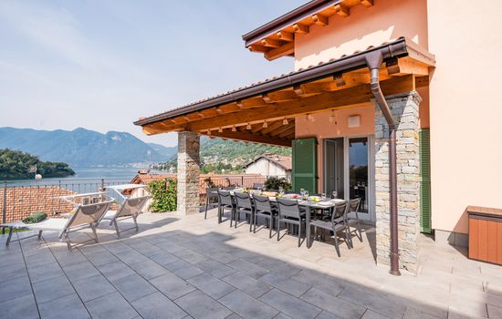Large terrace, with  breath-taking views of the Lake