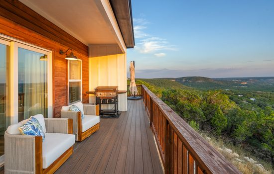 Relax on Deck Overlooking Hill Country