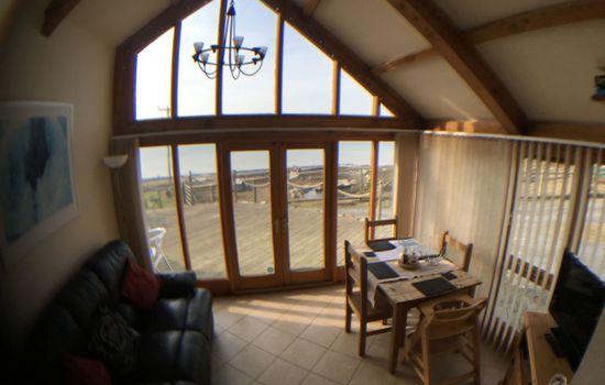 Ferien Scheune mit Blick auf das Meer und den Strand