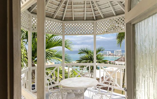 The best view on the island. Sit in your private gazebo and overlook the bay while dining or sipping a beverage.  Also a great place to catch up on work (if you must)!