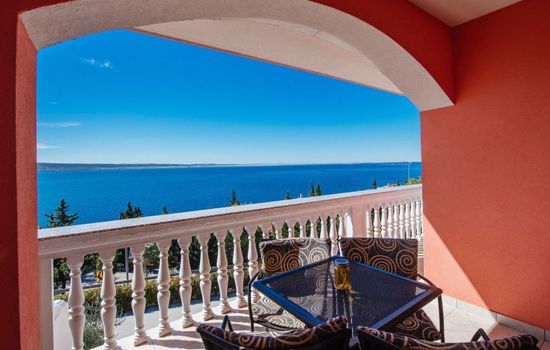 Gemütliche Wohnung mit Meerblick vom Balkon aus