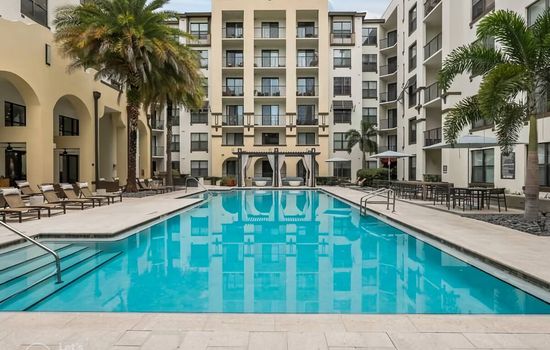 The heated saltwater pool gets lovely sun and features plenty of sun loungers and cabanas. 