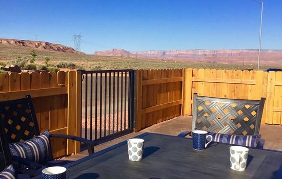 Mornin’ cupcake Joe overlooking the Vermillion Cliffs