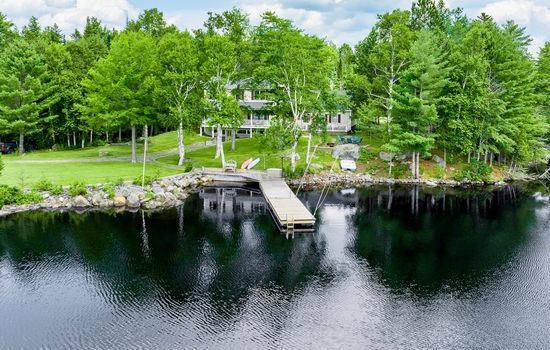 Large dock for swimming, fishing, and your boat that you can put in next door at the marina.