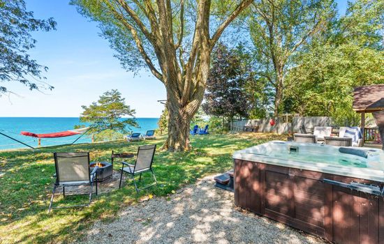 Unwind in style in your private hot tub with a view