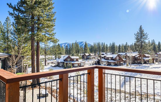 Capture stunning sunsets from the patio as the sky transforms with hues of orange and pink over the mountains.