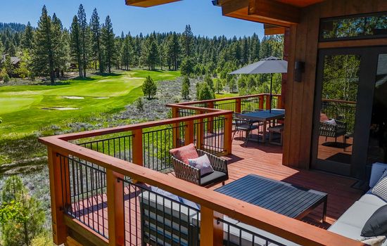 Capture stunning sunsets from the patio as the sky transforms with hues of orange and pink over the mountains.