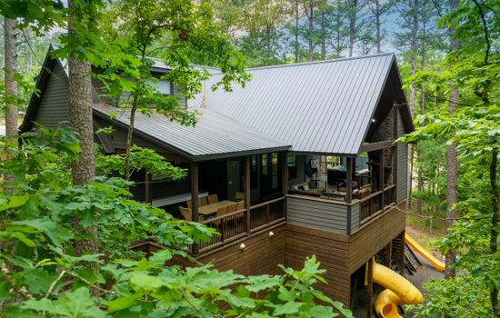 Enjoy the 1,200 sq foot covered deck while the kids play below. No Rain outs because we got you covered. 