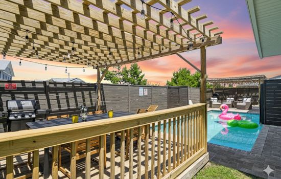 Enjoy your own grill and patio outside for use during your stay!