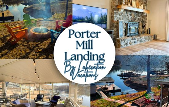 Experience the charm of Porter Mill Landing at the Lake of the Ozarks, featuring cozy interiors, inviting outdoor spaces, and scenic waterfront views.