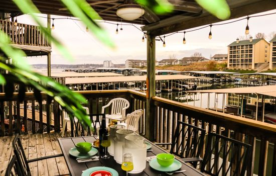Enjoy lakeside dining with a view—set the table and create unforgettable moments on the private deck.