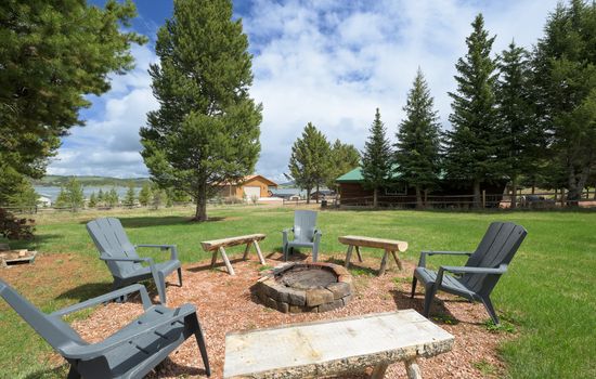 Fire Pit with Lake Views