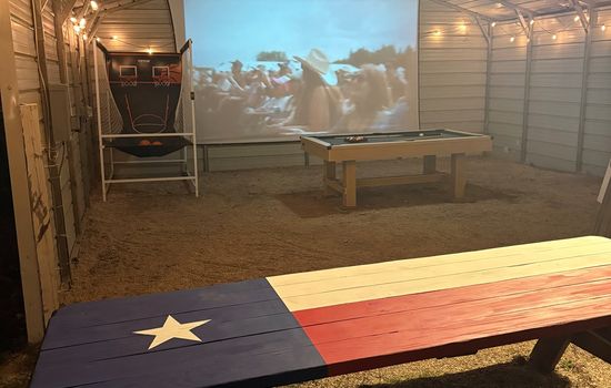 Roku projector with 17 foot screen