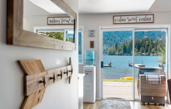 View of the lake from the main level.