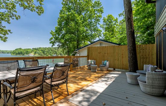Back deck of the home