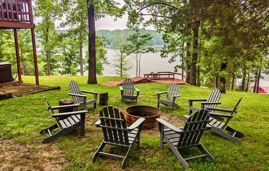 Fire Pit overlooking the water