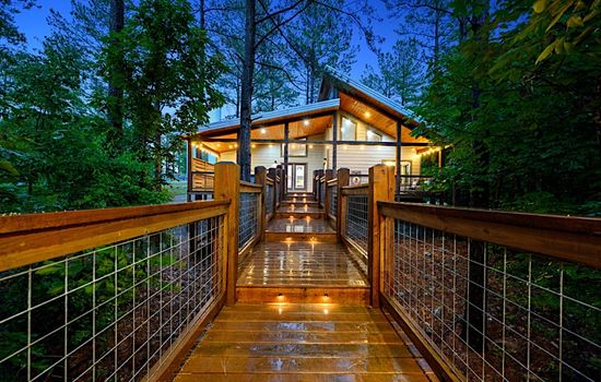 View of back porch from the attached gazebo