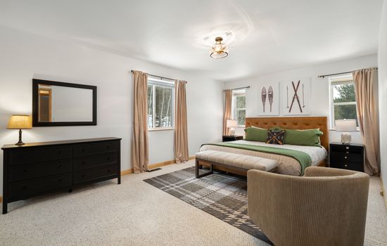 Primary bedroom - views of the Pintlers (Upper level)