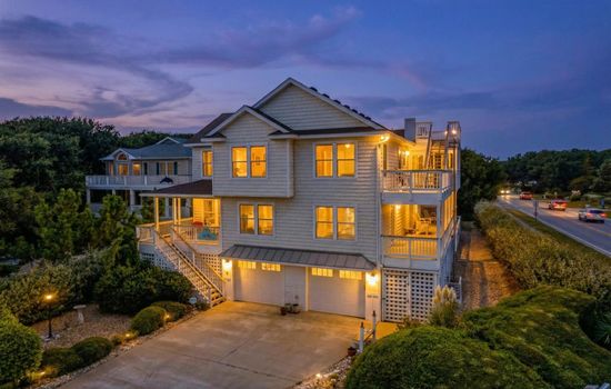 Soundside Pearl by LuxStayUSA — Stunning 6BR Soundfront Estate in Port Trinitie, Duck NC | Private Pool, Hot Tub & Rooftop Deck