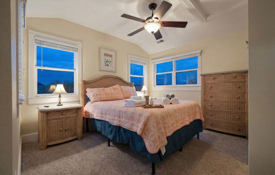 Bedroom 1 — Comfortable King Suite with Ocean Views & Coastal Décor | One of 14 Luxury Bedrooms at The Hemingway Oceanfront Estate, Outer Banks