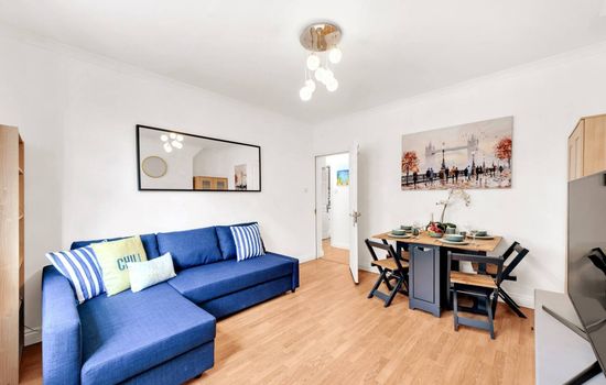 The large corner sofa in the living room provides a comfortable seating experience during the day and easily converts into a comfortable double sofa bed for a relaxing night's sleep.