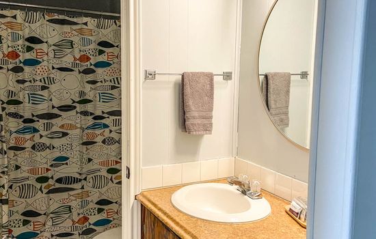 Bathroom with separate sink