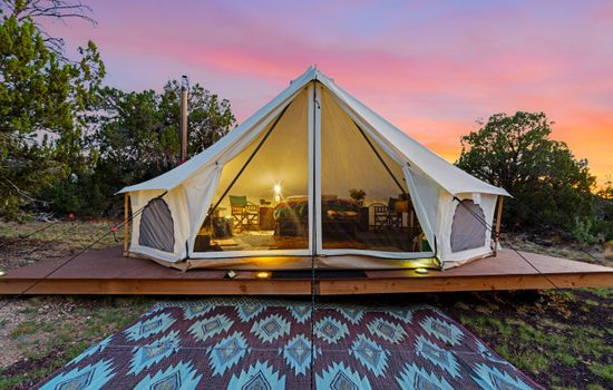 Tranquil Winter Bell Tent Adventure