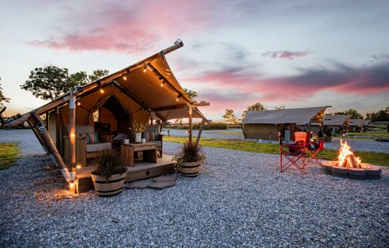 Cozy up by the firepit