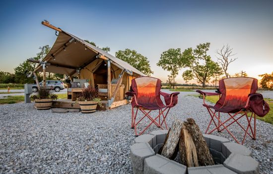 Cozy up by the firepit