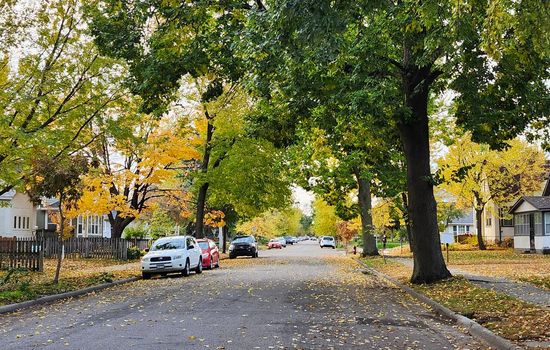 Ample free street parking.