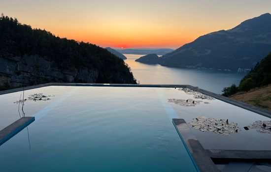 Villa tauris lake lucerne panorama pool sunset