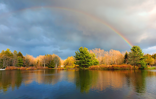 Rainbow over Lake Naomi