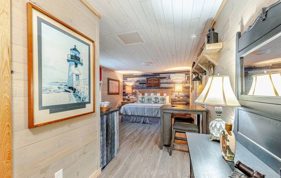 Fantastic design and decor.  Entrance to bedroom