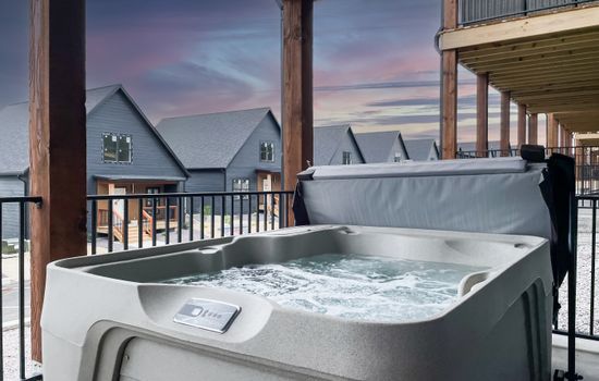 Personal hot tub with the Wildflower Lodge