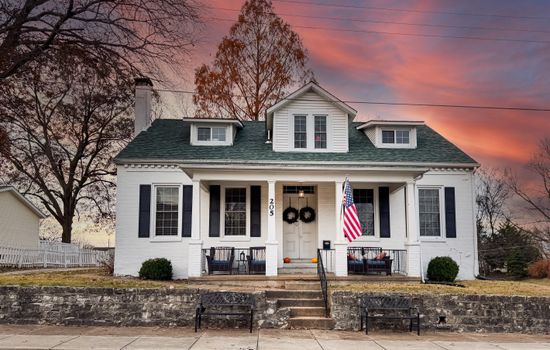 Over a century old, Aussie Cottage has been updated to modern conveniences, adding a beautiful charm to this brick home that is close to Purina Farms, wineries, Katy Trail, weddings and downtown WashMo events and restaurants.