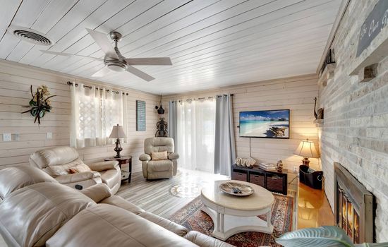This pet-friendly peaceful (2 bedroom) home offers a heated lagoon (walk-in) pool at a prime location; just a 1/2 mile to local SVB Beach Ferry to the only private beach on Manasota Key  (only accessible to locals and their guests -i.e., you).
