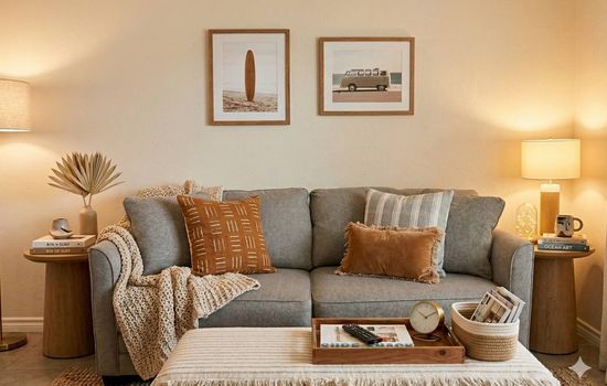 Fun beach decor throughout!
*Some items used for the photoshoot only*