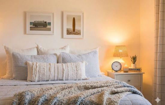 Cozy bedding to relax and unwind!
*Some items used for the photoshoot only*