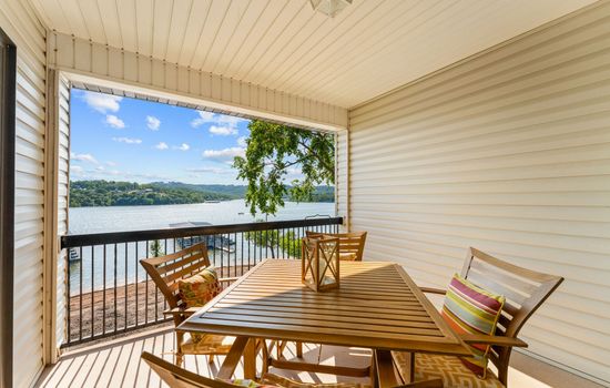 Outdoor dining with a view