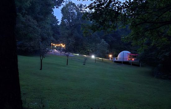 Peaceful privacy not crowded domes lined up in a row. Unique to Simple Pleasures Glamping (part of Sunsetcove-Sinclair)