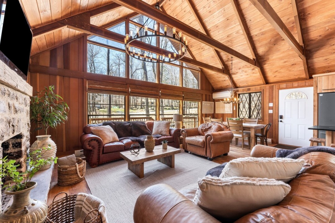 Mountain A-Frame with Indoor Pool & Private Sauna
