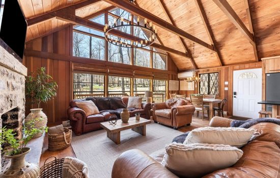 Mountain A-Frame with Indoor Pool & Private Sauna