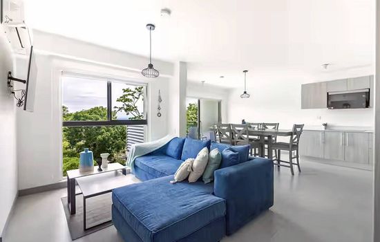 More spacious Originally a 3-bedroom apartment, we opened the third room to create a larger living area, allowing space for a high dining bar table and a spectacular social area.