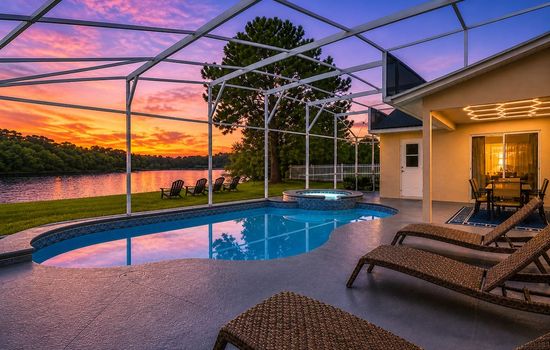 Lakefront Pool Home | Disney | 16+ Guests | Spa